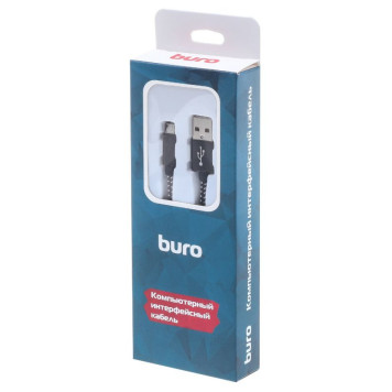 Кабель Buro Braided BHP RET MICUSB-BR USB A(m) micro USB B (m) 1м черный -2