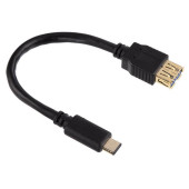 Кабель Hama 00135712 USB A(f) USB Type-C (m) 0.15м черный блистер