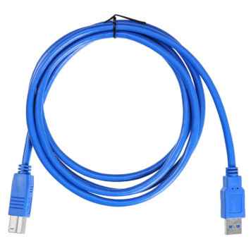 Кабель Buro USB3.0-AM/BM USB A(m) USB B(m) 1.8м синий -1