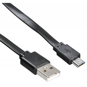 Кабель Buro BHP MICROUSB 1M FLAT micro USB B (m) USB A(m) 1м черный плоский -1