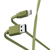 Кабель Hama 00187231 USB Type-C USB A(m) 1м зеленый плоский