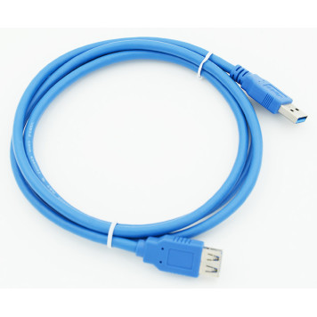 Кабель USB A(m) USB A(f) 1.5м синий 