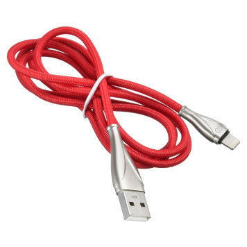 Кабель Digma USB A(m) Lightning (m) 1.2м красный -4