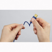 Кабель Hama Flexi-Slim 135785 USB Type-C (m) USB A(m) 0.75м синий