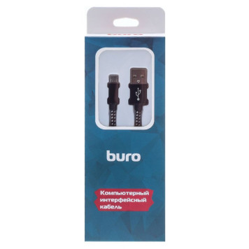 Кабель Buro Braided BHP RET MICUSB-BR USB A(m) micro USB B (m) 1м черный -1
