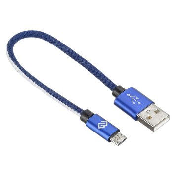 Кабель Digma USB A(m) micro USB B (m) 0.15м синий -3