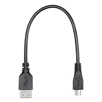 Кабель OTG Buro USB A(f) micro USB B (m) 0.2м черный -2