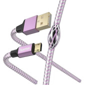 Кабель Hama 00187205 microUSB (m) USB 2.0 (m) 1.5м фиолетовый