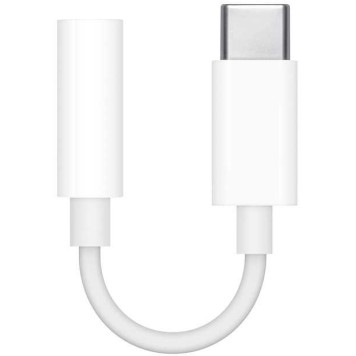 Переходник Apple MU7E2ZM/A mini-Jack 3.5 (f) USB Type-C (m) белый -3