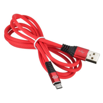 Кабель Digma USB A(m) micro USB B (m) 1.2м красный -3