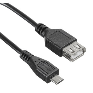 Кабель OTG Buro USB A(f) micro USB B (m) 0.2м черный -3