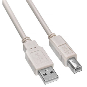 Кабель Buro USB2.0-AM/BM USB A(m) USB B(m) 1.8м серый -2