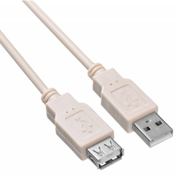 Кабель Buro USB2.0-AM-AF-1.8M-MG USB A(m) USB A(f) 1.8м феррит.кольца серый -2