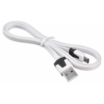 Кабель Buro BHP MICROUSB 1M FLAT micro USB B (m) USB A(m) 1м белый плоский 