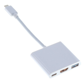 Переходник Buro BHP RET TPC-HDM USB Type-C (m) HDMI (f) USB 3.0 A(f) USB Type-C (f) белый -5