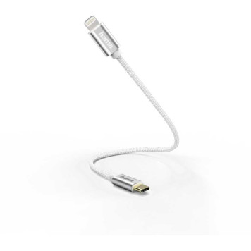 Кабель Hama 00187209 USB Type-C (m) Lightning (m) 0.2м белый 