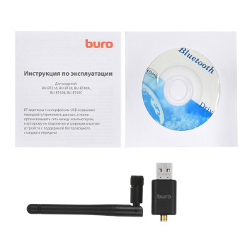 Адаптер USB Buro BU-BT40С Bluetooth 4.0+EDR class 1 100м черный -3