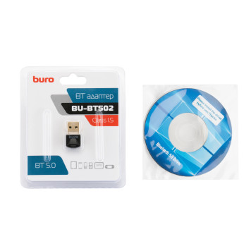Адаптер USB Buro BU-BT502 Bluetooth 5.0+EDR class 1.5 20м черный -2