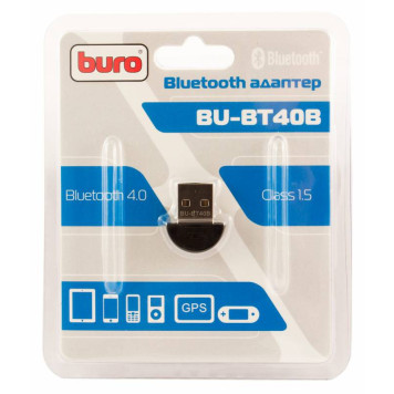 Адаптер USB Buro BU-BT40B Bluetooth 4.0+EDR class 1.5 20м черный -1