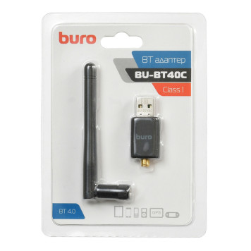 Адаптер USB Buro BU-BT40С Bluetooth 4.0+EDR class 1 100м черный -1