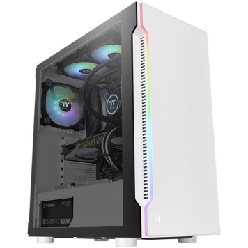 Корпус Thermaltake H200 TG Snow RGB белый без БП ATX 1x120mm 2xUSB3.0 audio bott PSU -6