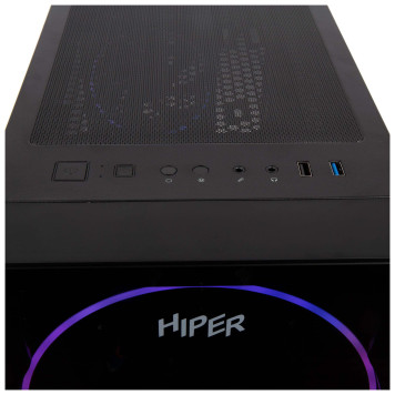 Корпус Hiper BH33 черный без БП ATX 3x120mm 2x140mm 1xUSB2.0 1xUSB3.0 audio bott PSU -8