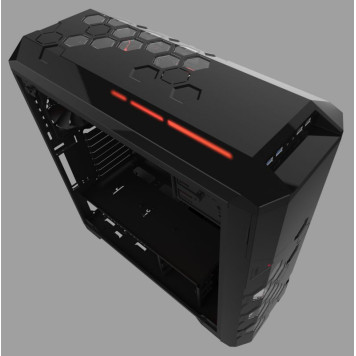 Корпус Formula V-LINE 6000-RGB черный без БП ATX 2x120mm 2xUSB2.0 2xUSB3.0 audio front door bott PSU -1