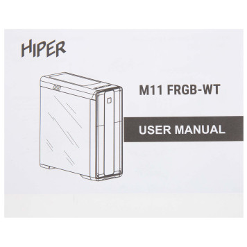 Корпус Hiper M11 FRGB-WT черный без БП ATX 2x120mm 1xUSB2.0 1xUSB3.0 audio bott PSU -13