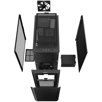 Корпус Deepcool CK500 черный без БП ATX 2x120mm 1x140mm 2xUSB3.0 audio bott PSU -14