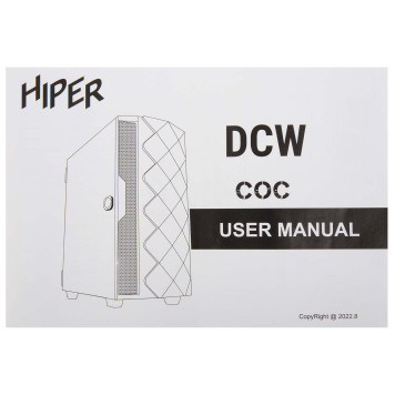 Корпус Hiper DCW белый без БП ATX 5x120mm 4x140mm 1xUSB2.0 1xUSB3.0 audio bott PSU -15
