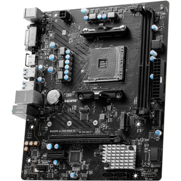 Материнская плата MSI B450M-A PRO MAX II Soc-AM4 AMD B450 2xDDR4 mATX AC`97 8ch(7.1) 2.5Gg RAID+DVI+HDMI -2