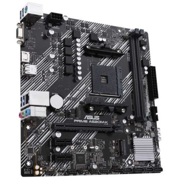 Материнская плата Asus PRIME A520M-K Soc-AM4 AMD A520 2xDDR4 mATX AC`97 8ch(7.1) GbLAN RAID+VGA+HDMI -1