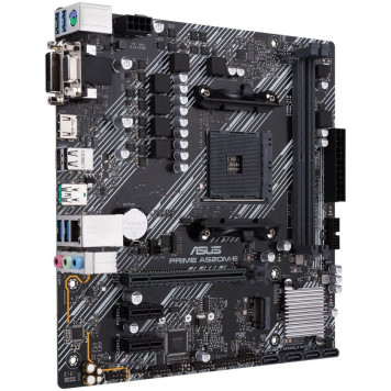 Материнская плата Asus PRIME A520M-E Soc-AM4 AMD A520 2xDDR4 mATX AC`97 8ch(7.1) GbLAN RAID+VGA+DVI+HDMI -3