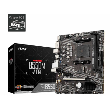 Материнская плата MSI B550M-A PRO Soc-AM4 AMD B550 2xDDR4 mATX AC`97 8ch(7.1) GbLAN RAID+DVI+HDMI -4