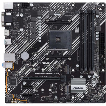 Материнская плата Asus PRIME B550M-K Soc-AM4 AMD B550 4xDDR4 mATX AC`97 8ch(7.1) GbLAN RAID+VGA+DVI+HDMI 