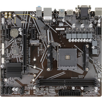 Материнская плата Gigabyte A520M S2H Soc-AM4 AMD A520 2xDDR4 mATX AC`97 8ch(7.1) GbLAN RAID+VGA+DVI+HDMI -7