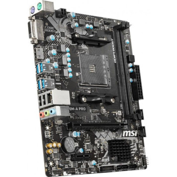 Материнская плата MSI A320M-A PRO Soc-AM4 AMD A320 2xDDR4 mATX AC`97 8ch(7.1) GbLAN RAID+DVI+HDMI -1