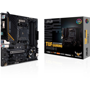 Материнская плата Asus TUF GAMING B550M-E Soc-AM4 AMD B550 4xDDR4 mATX AC`97 8ch(7.1) GbLAN RAID+VGA+HDMI+DP -6