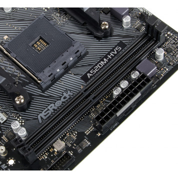 Материнская плата Asrock A520M-HVS Soc-AM4 AMD A520 2xDDR4 mATX AC`97 8ch(7.1) GbLAN RAID+VGA+HDMI -2