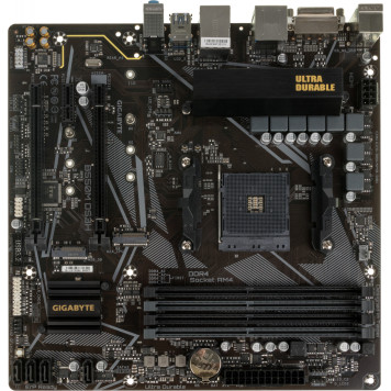 Материнская плата Gigabyte B550M DS3H Soc-AM4 AMD B550 4xDDR4 mATX AC`97 8ch(7.1) GbLAN RAID+DVI+HDMI -8