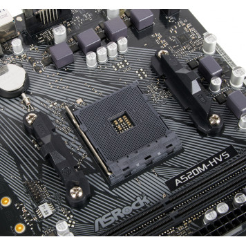 Материнская плата Asrock A520M-HVS Soc-AM4 AMD A520 2xDDR4 mATX AC`97 8ch(7.1) GbLAN RAID+VGA+HDMI -4