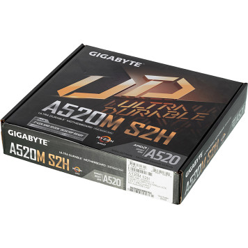 Материнская плата Gigabyte A520M S2H Soc-AM4 AMD A520 2xDDR4 mATX AC`97 8ch(7.1) GbLAN RAID+VGA+DVI+HDMI -13