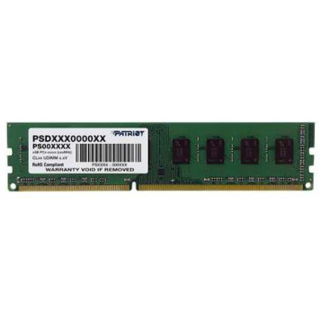 Память DDR3L 4Gb 1600MHz Patriot PSD34G1600L81 RTL PC3-12800 CL11 DIMM 240-pin 1.35В single rank 
