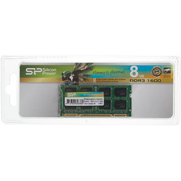 Память DDR3 8Gb 1600MHz Silicon Power SP008GBSTU160N02 RTL PC3-12800 CL11 SO-DIMM 204-pin 1.5В 