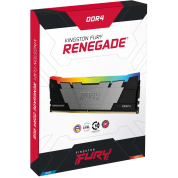 Память DDR4 2x16GB 3600MHz Kingston KF436C16RB12AK2/32 Fury Renegade RGB RTL Gaming PC4-28800 CL16 DIMM 288-pin 1.35В dual rank с радиатором Ret -3