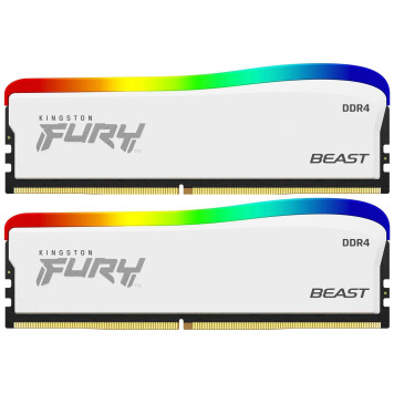 Память DDR4 2x8GB 3600MHz Kingston KF436C17BWAK2/16 Fury Beast RGB RTL Gaming PC4-25600 CL17 DIMM 288-pin 1.35В single rank с радиатором Ret 