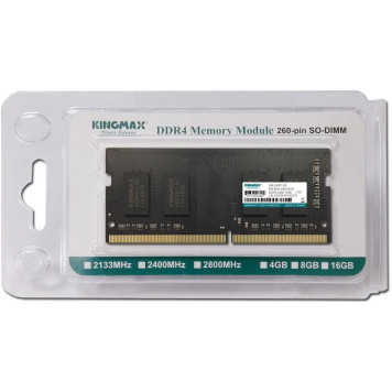 Память DDR4 8Gb 2400MHz Kingmax KM-SD4-2400-8GS RTL PC4-19200 CL17 SO-DIMM 260-pin 1.2В dual rank 