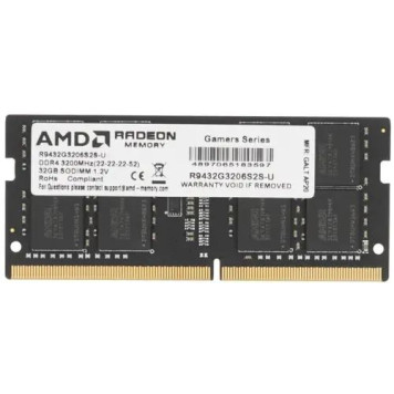 Память DDR4 32Gb 3200MHz AMD R9432G3206S2S-U R9 RTL PC4-25600 CL16 SO-DIMM 260-pin 1.2В -1