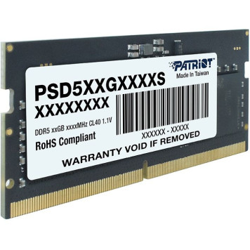 Память DDR5 8Gb 4800MHz Patriot PSD58G480041S RTL PC5-38400 CL40 SO-DIMM 260-pin 1.1В single rank -1