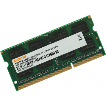 Память DDR3 4Gb 1600MHz Digma DGMAS31600004D RTL PC3-12800 CL11 SO-DIMM 204-pin 1.5В dual rank -1